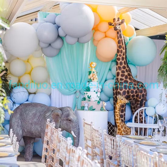 屋外のジャングルのテーマの小道具、ステージ装飾用の巨大なインフレータブルキリン動物