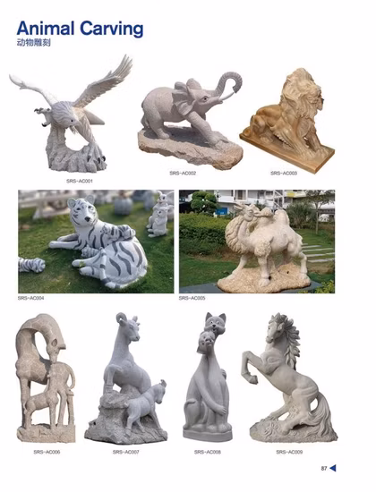 庭の装飾用に天然花崗岩のさまざまな石の動物をカスタマイズします